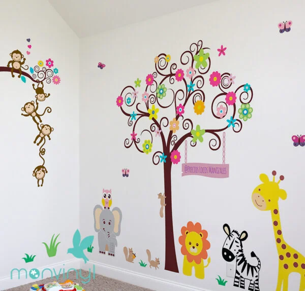 Arbol Flores Animales